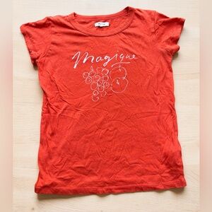 Madewell Orange 'Magique' Graphic Short Sleeve Tee Size XS